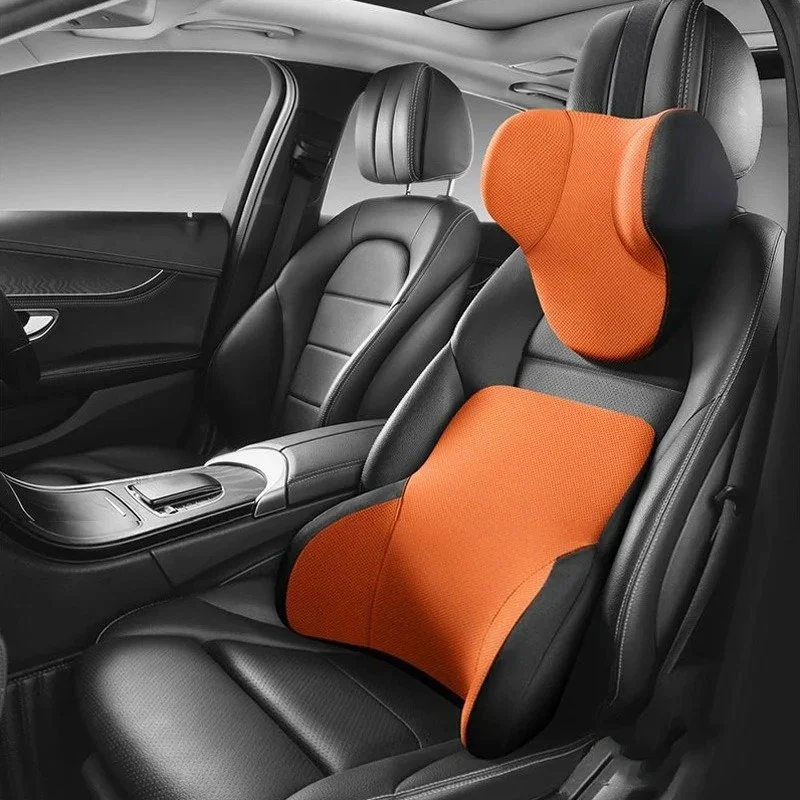 Memory Foam Car Neck Pillow and Lumbar Support Cushion