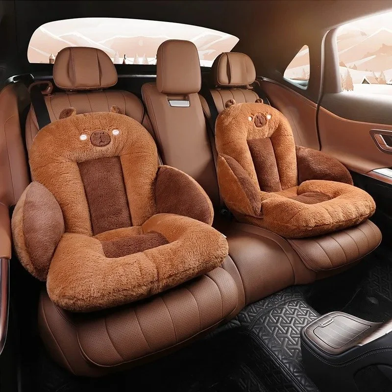 Cute Cartoon Plush Car Seat Cushion