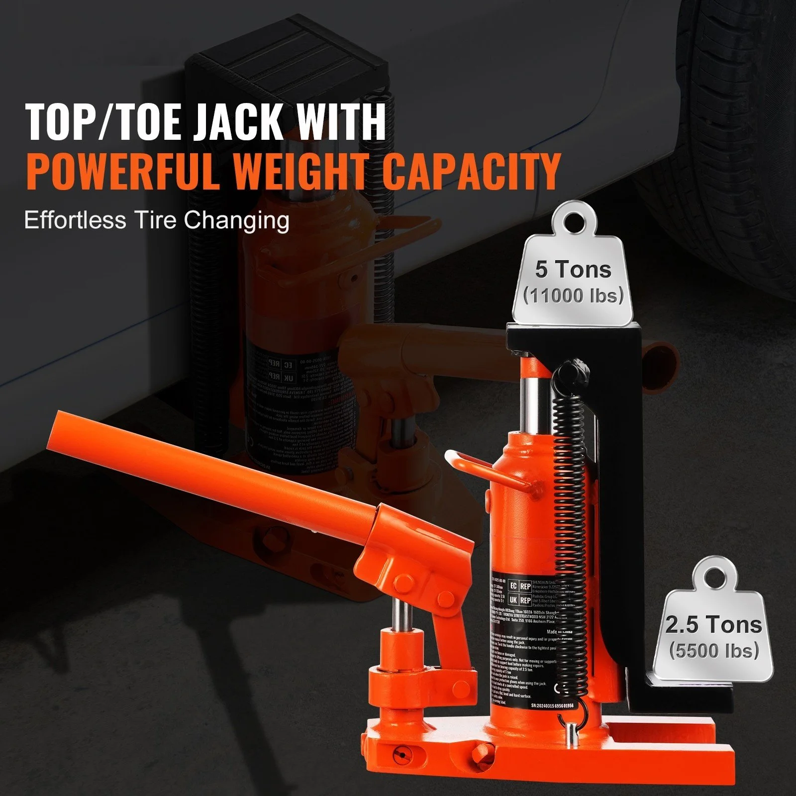 Hydraulic Toe & Top Jack Lift