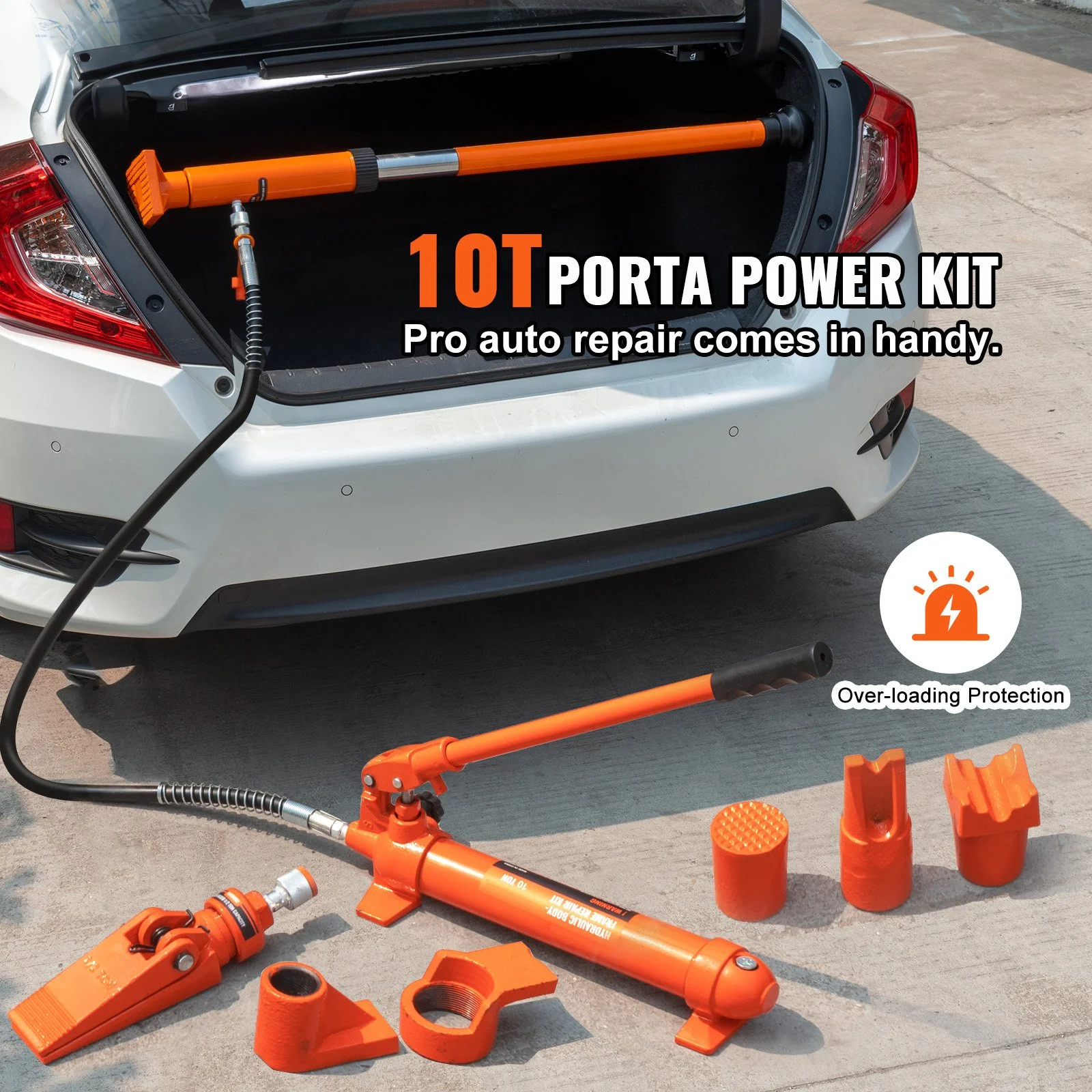 10 Ton Hydraulic Porta Power Auto Body Frame Repair Kit