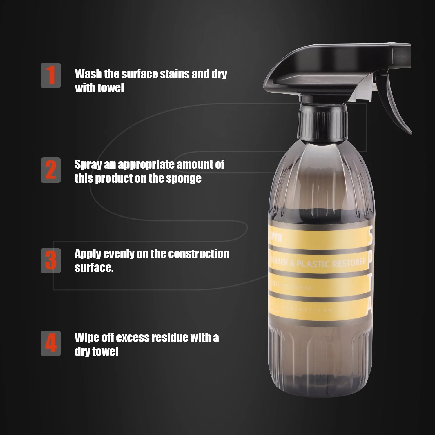 Rubber & Plastic Trim Restorer – Revive Faded Exterior Surfaces