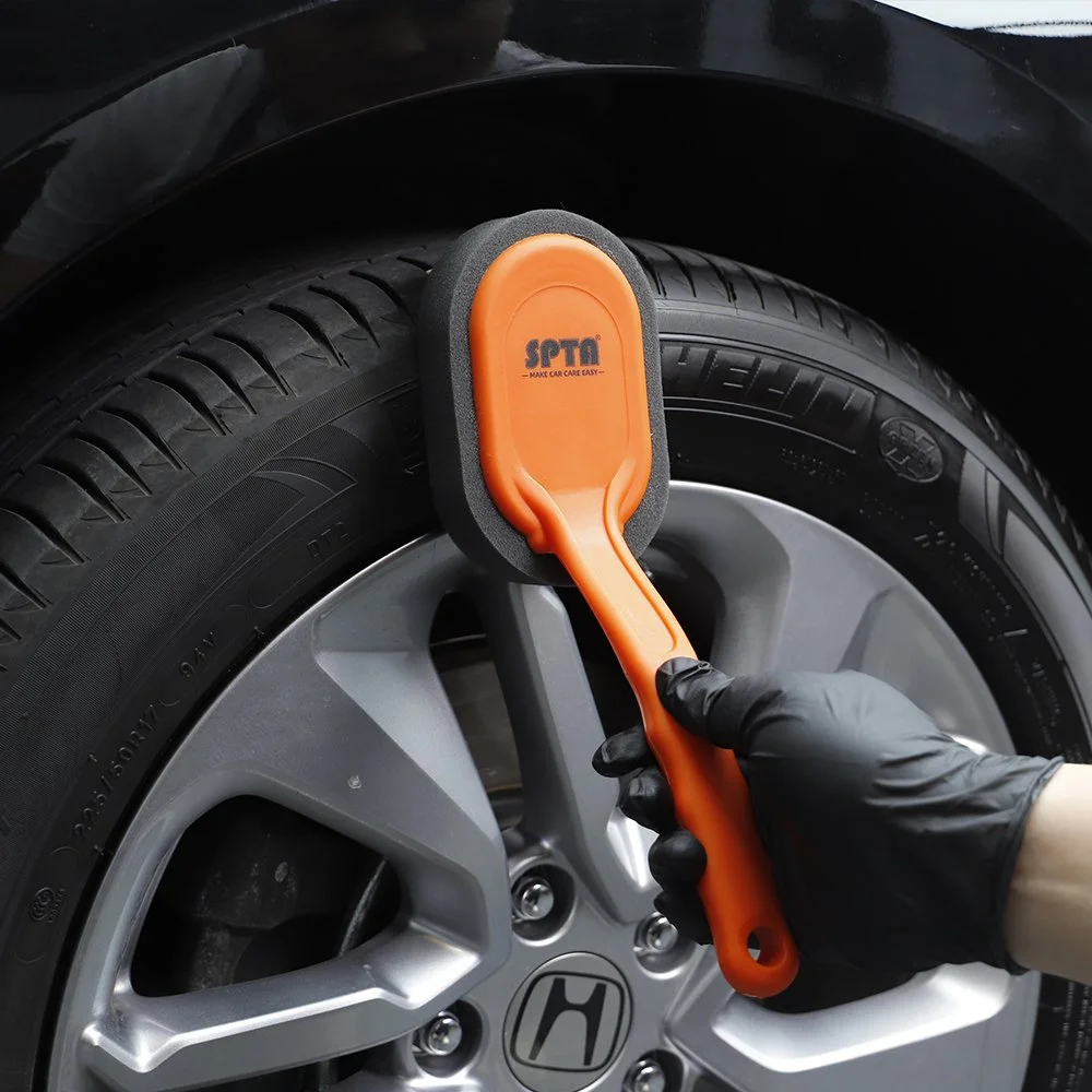 Long Handle Tire Shine Applicator Pads for Clean, Glossy Wheels (2-Pack)