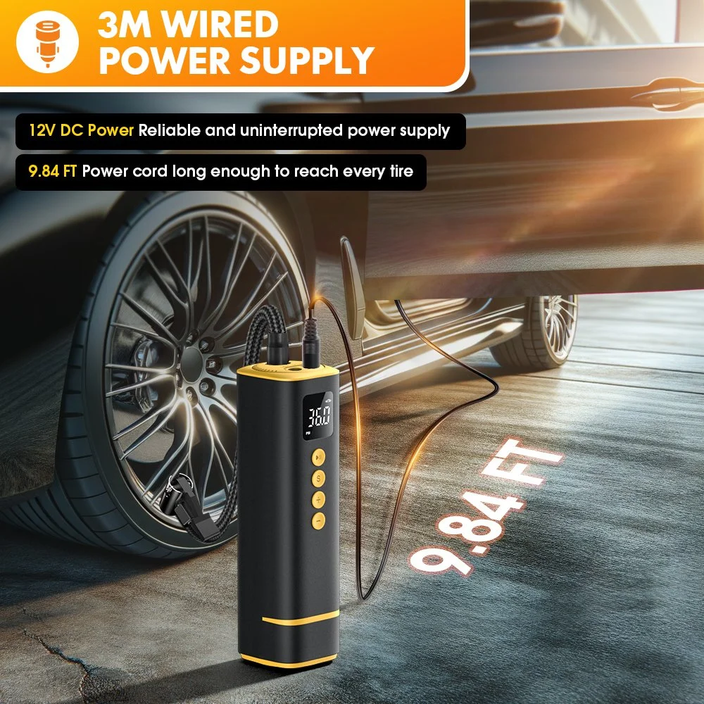 Digital Tire Inflator with Pressure Display & LED Light – 150 PSI