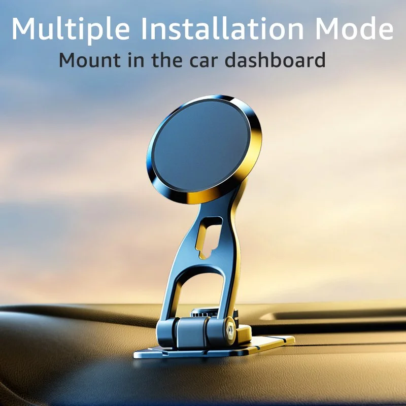 360° Magnetic Car Phone Holder – Strong Zinc Alloy Dashboard Mount
