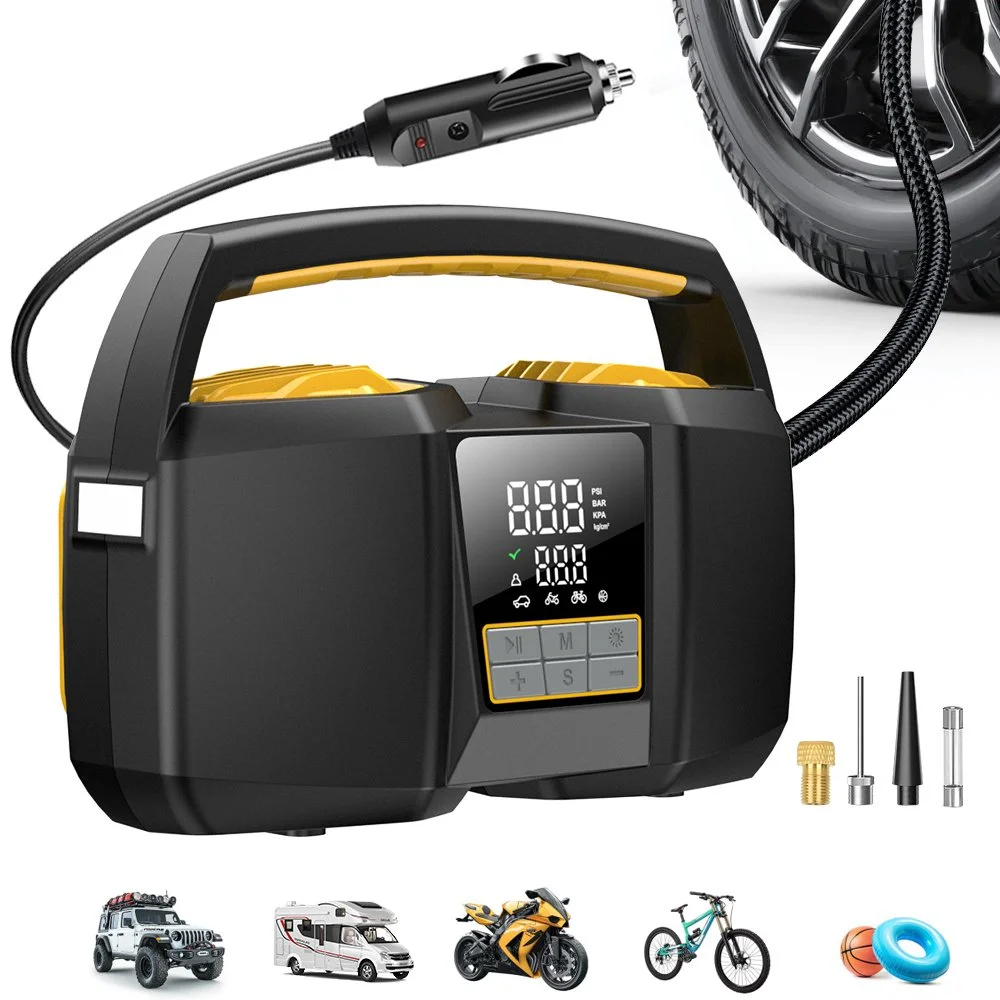 150 PSI Dual Cylinder Super Fast Tire Inflator with LED Light
