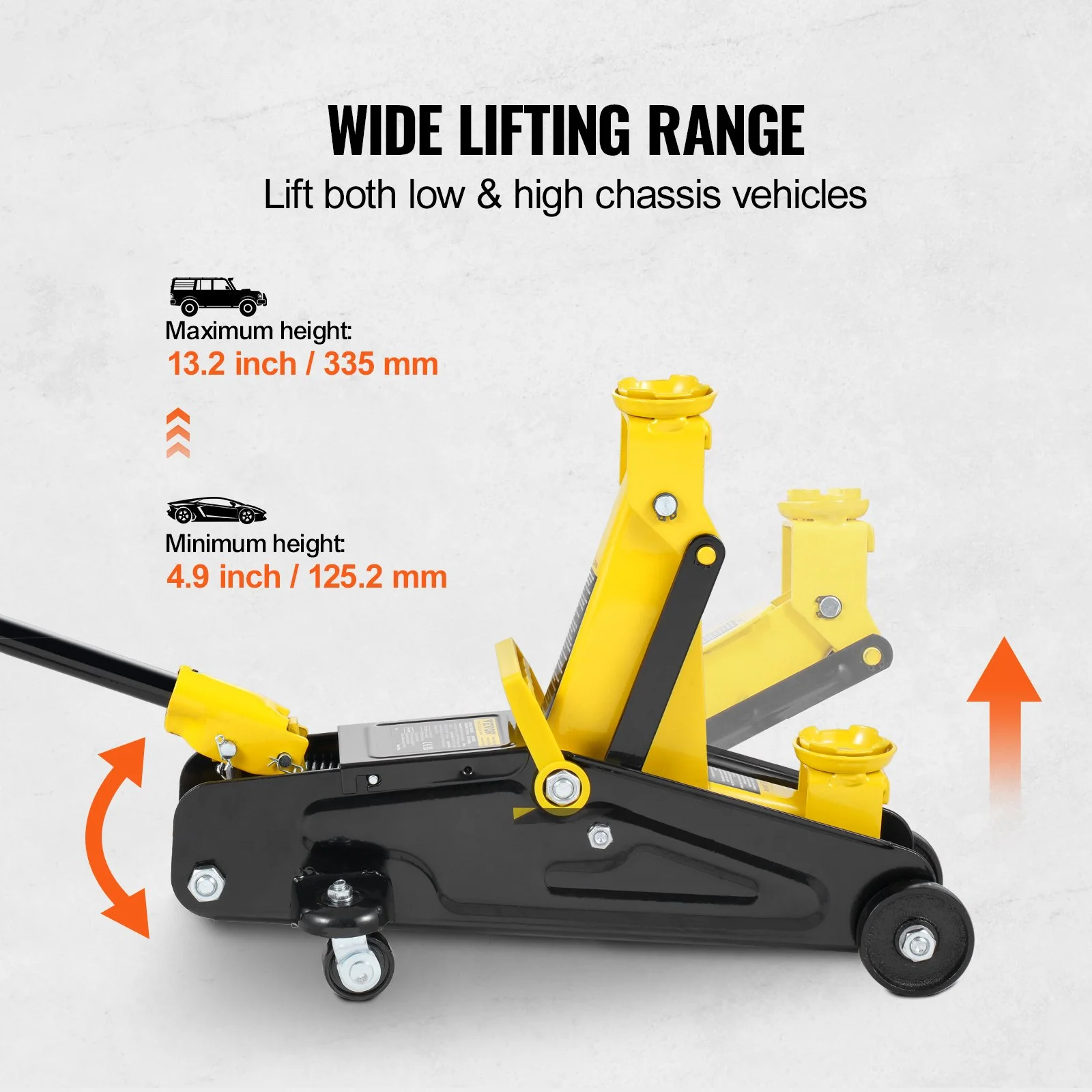 Low Profile 2 Ton Heavy Duty Hydraulic Racing Floor Jack