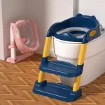 Folding Ladder Potty Training Seat with Adjustable Step Stool for Toddlers