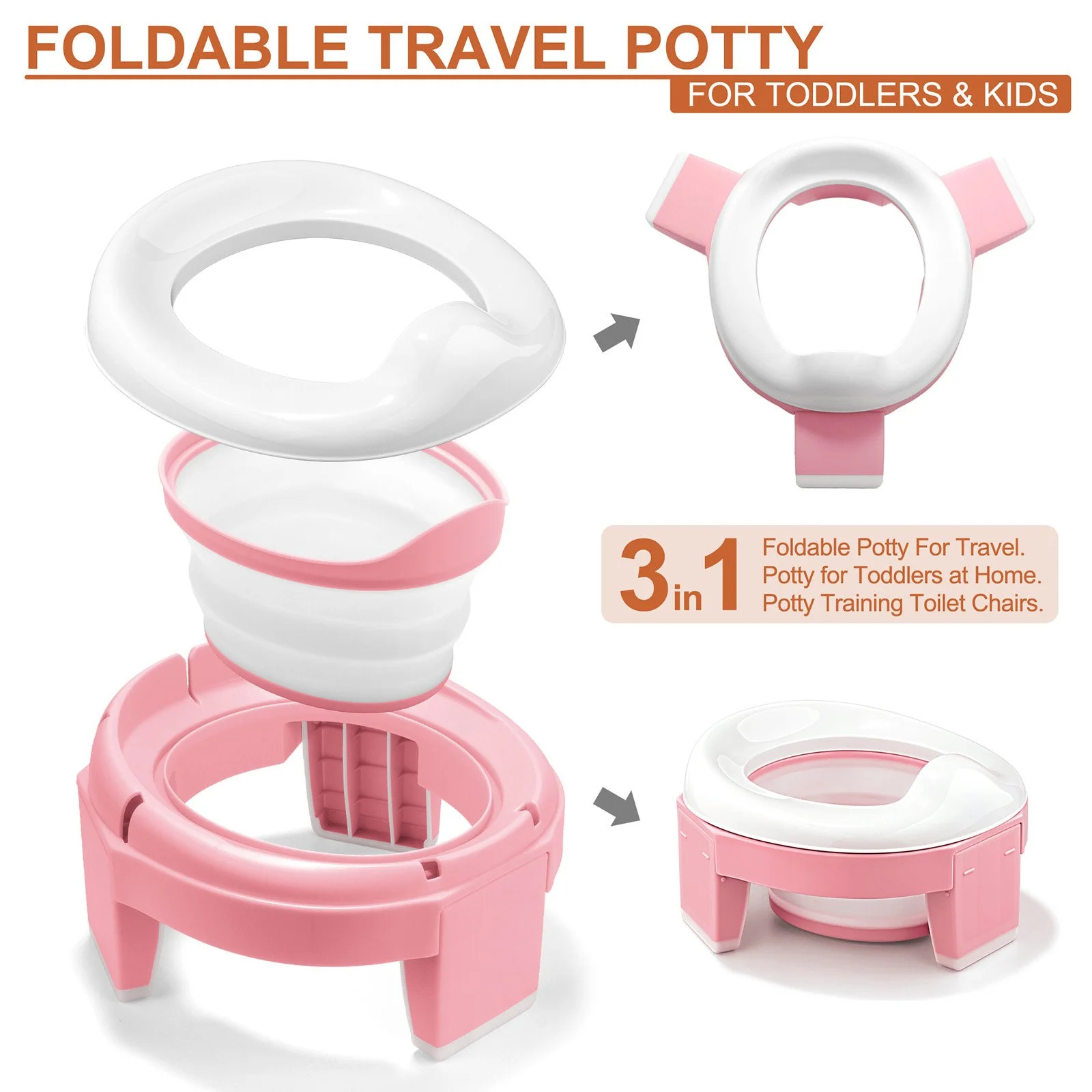 3-in-1 Portable Baby Potty Seat