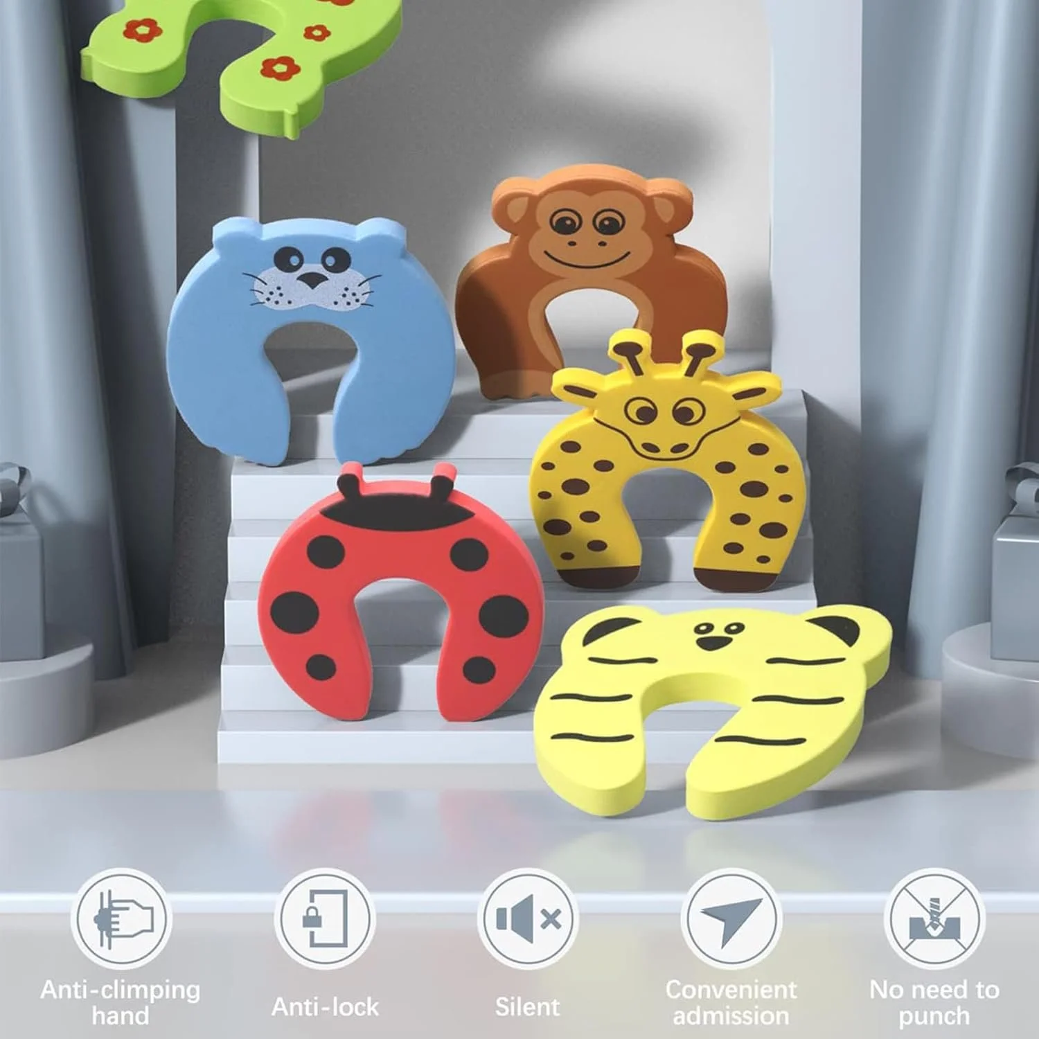 2PCS Baby Safety Door Stopper