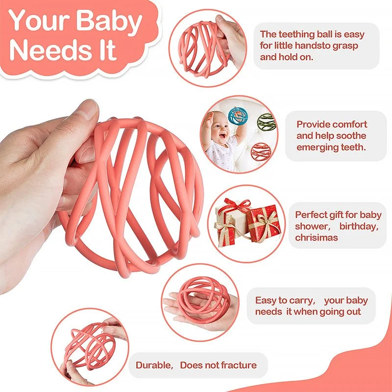 Baby Teething Toy - Food Grade Silicone, BPA-Free Grip & Learning Labyrinth