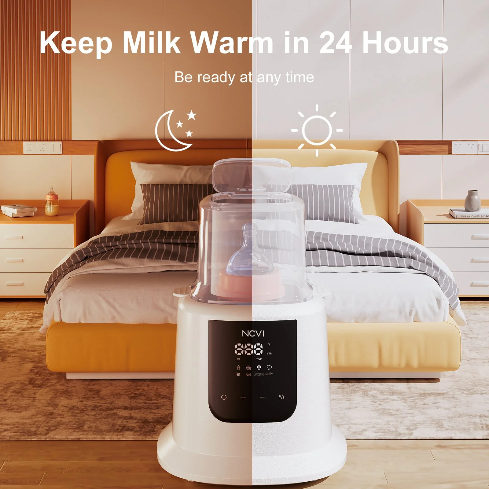 Baby Bottle Warmer and Food Heater with Fast Heating, Defrosting, and Sterilizing