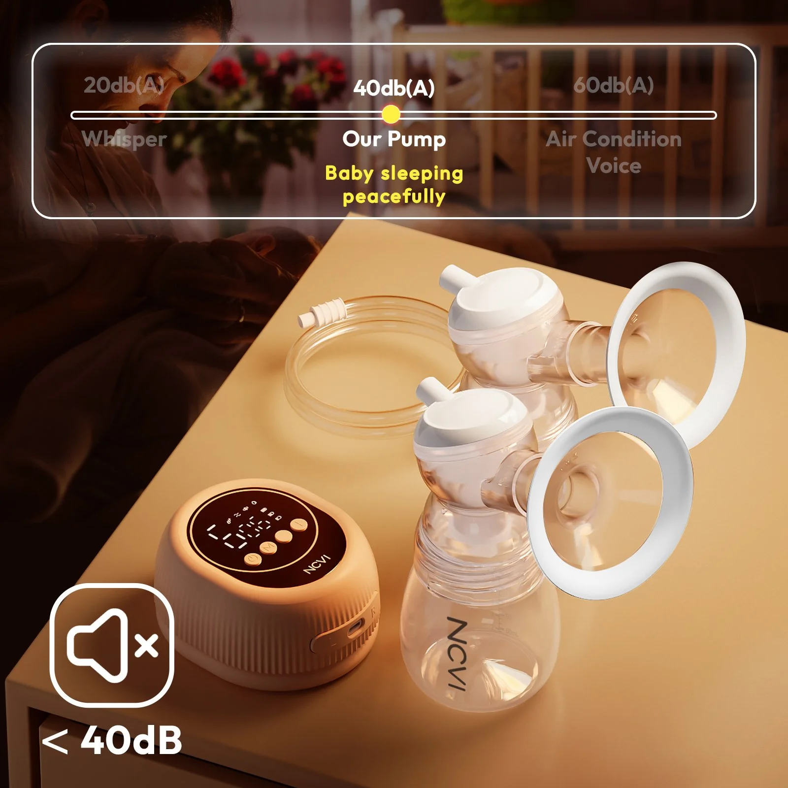Double Electric Breast Pump with 4 Modes, 9 Levels & Non-Spill Design