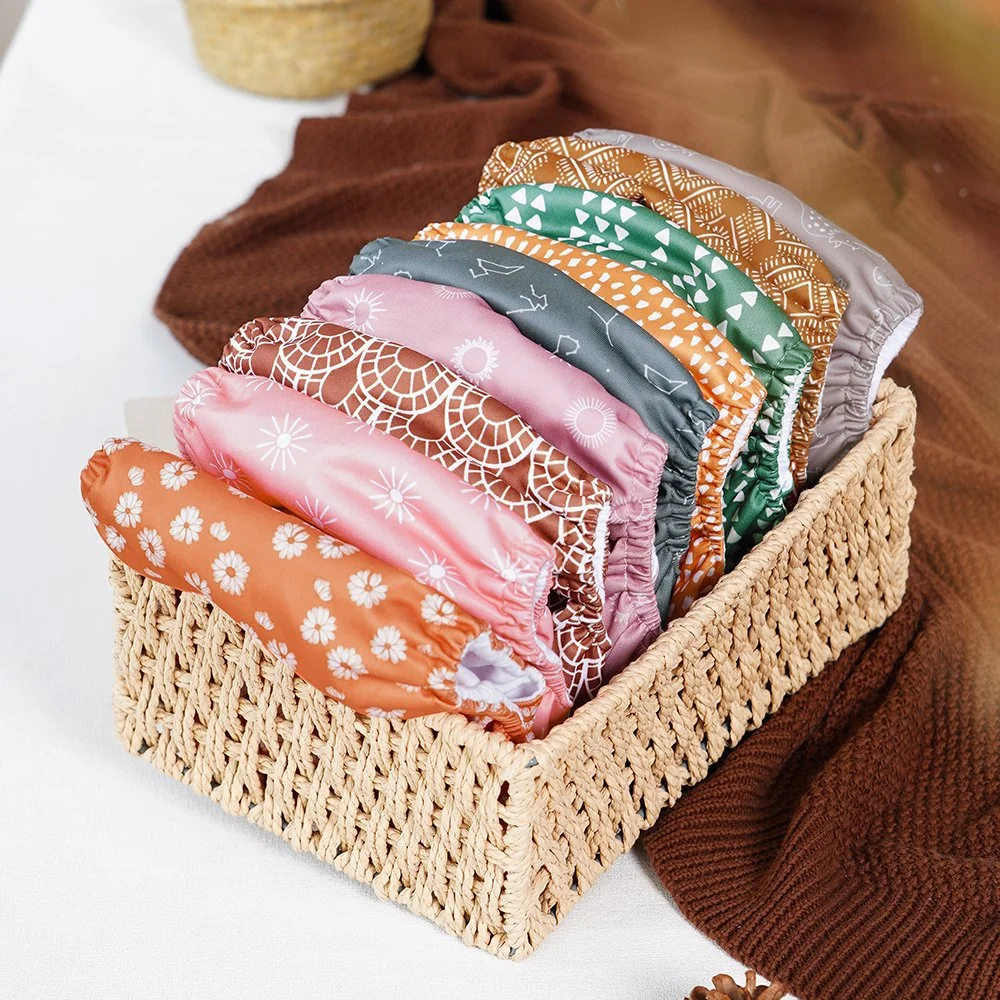 3-Piece Adjustable Reusable Baby Cloth Diaper with Suede Cloth Inner