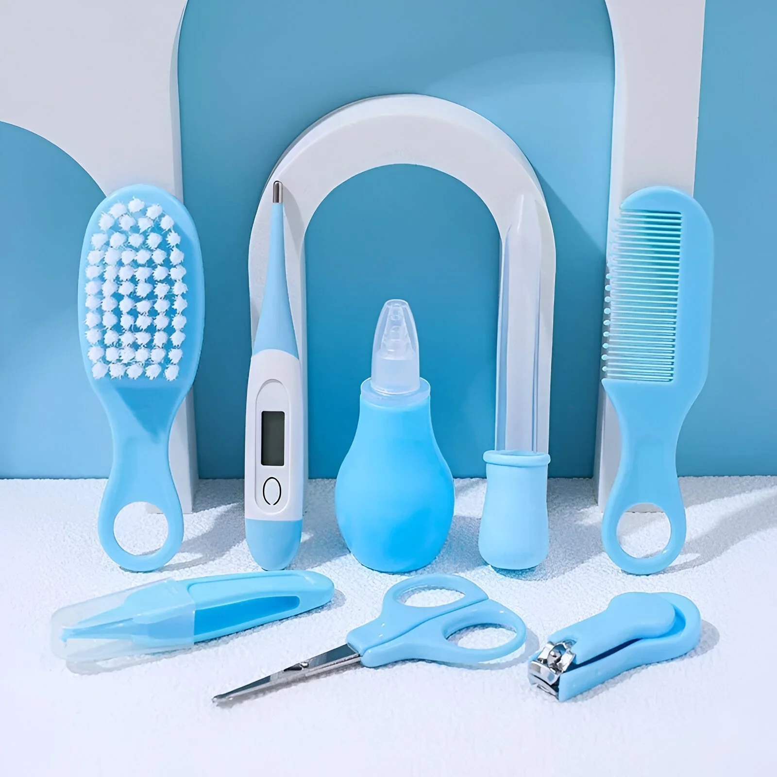 8-Piece Baby Care Kit - Infant Hygiene Tools Set for Nail Clipping & Healthcare