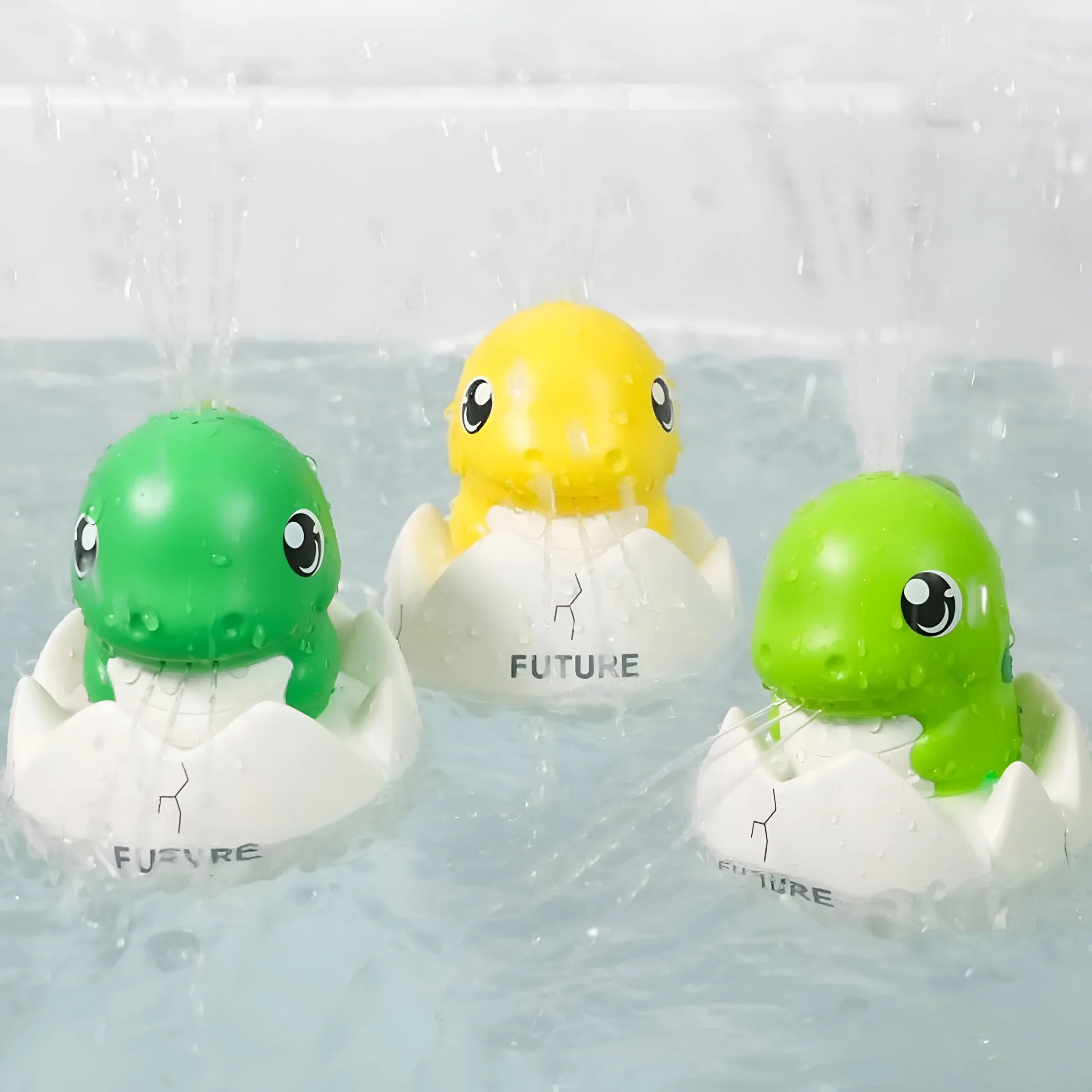 Electric Dinosaur Baby Bath Toy with LED Lights - Fun Water Spray for Kids