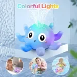 Electric Octopus Baby Bath Toy with Sprinkler, Music & LED Light