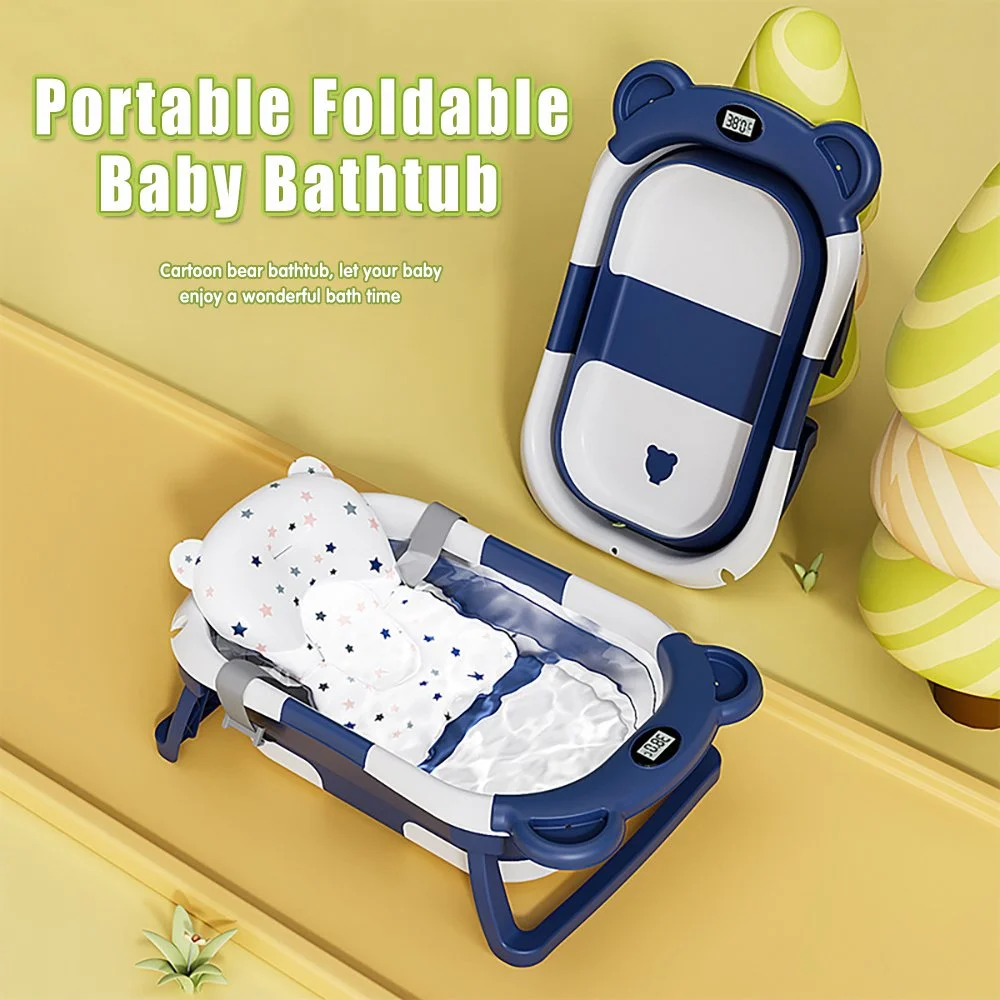 Collapsible Baby Bathtub with Temperature Display