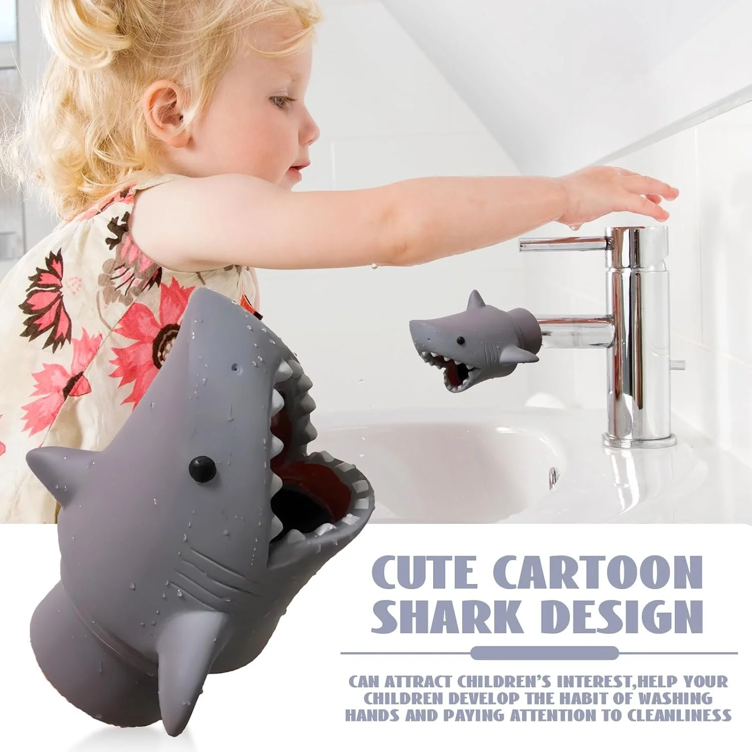 Cute Shark Faucet Extender