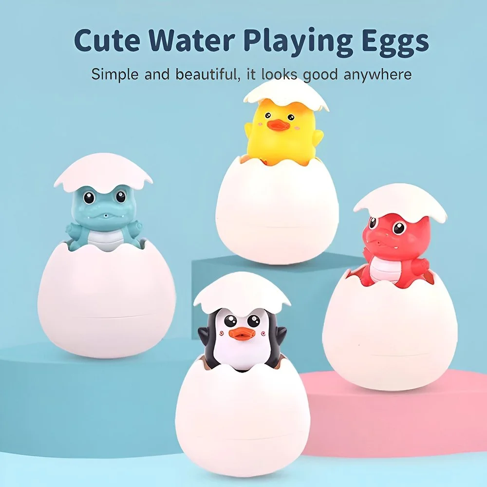 Baby Bath Toy Water Spraying Duck Penguin Egg Sprinkler for Toddlers