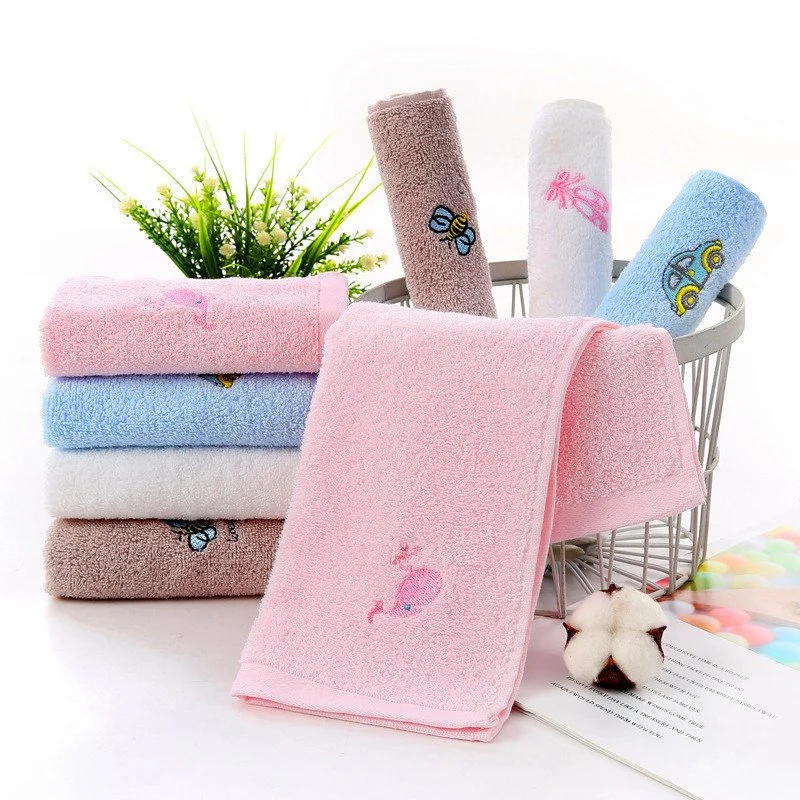 Embroidered Microfiber Cotton Kids Face Towel