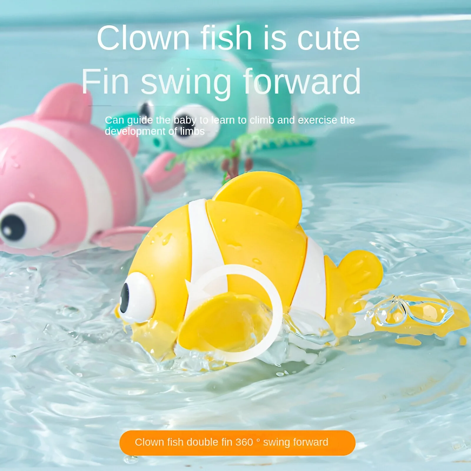 Cute Clownfish Bath Toy for Toddlers