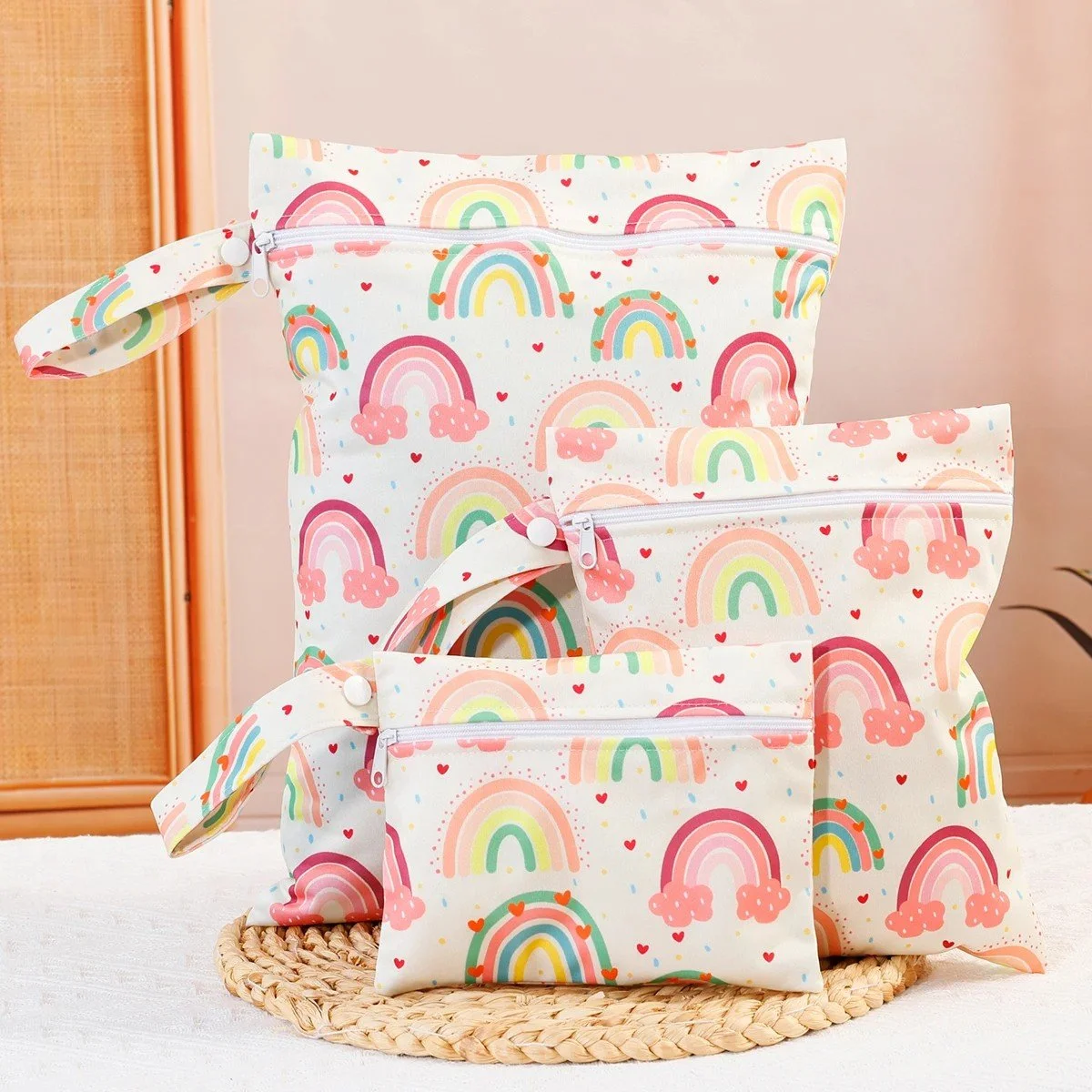 3pcs Set Washable Reusable Baby Blanket Storage Bag