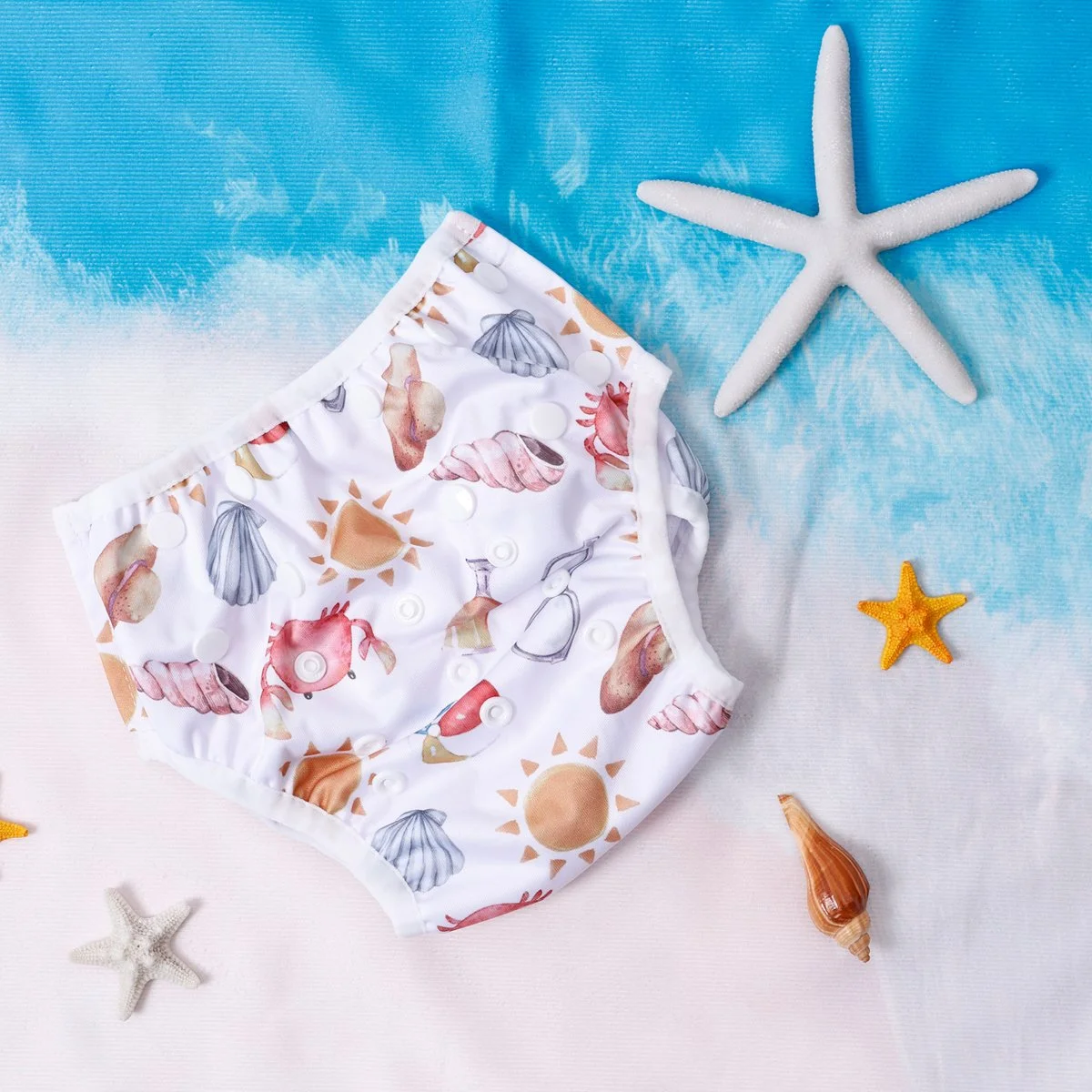 Reusable Baby Swimming Diaper with Adjustable Snaps