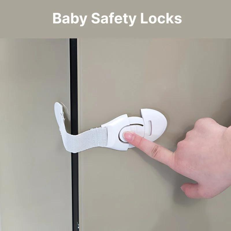 Baby Safety Locks for Cabinets, Drawers, and Refrigerators