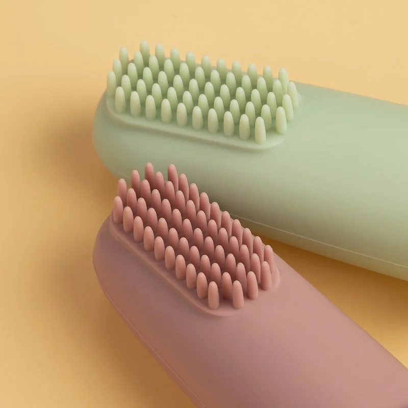 3-Pack Baby Silicone Finger Toothbrush – Soft Infant Dental Care & Teething Aid