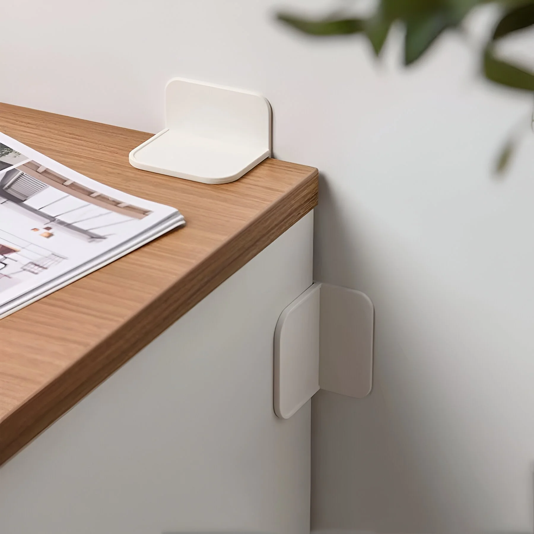 2pcs No-Drill Anti-Tip Furniture Anchors for Baby Safety