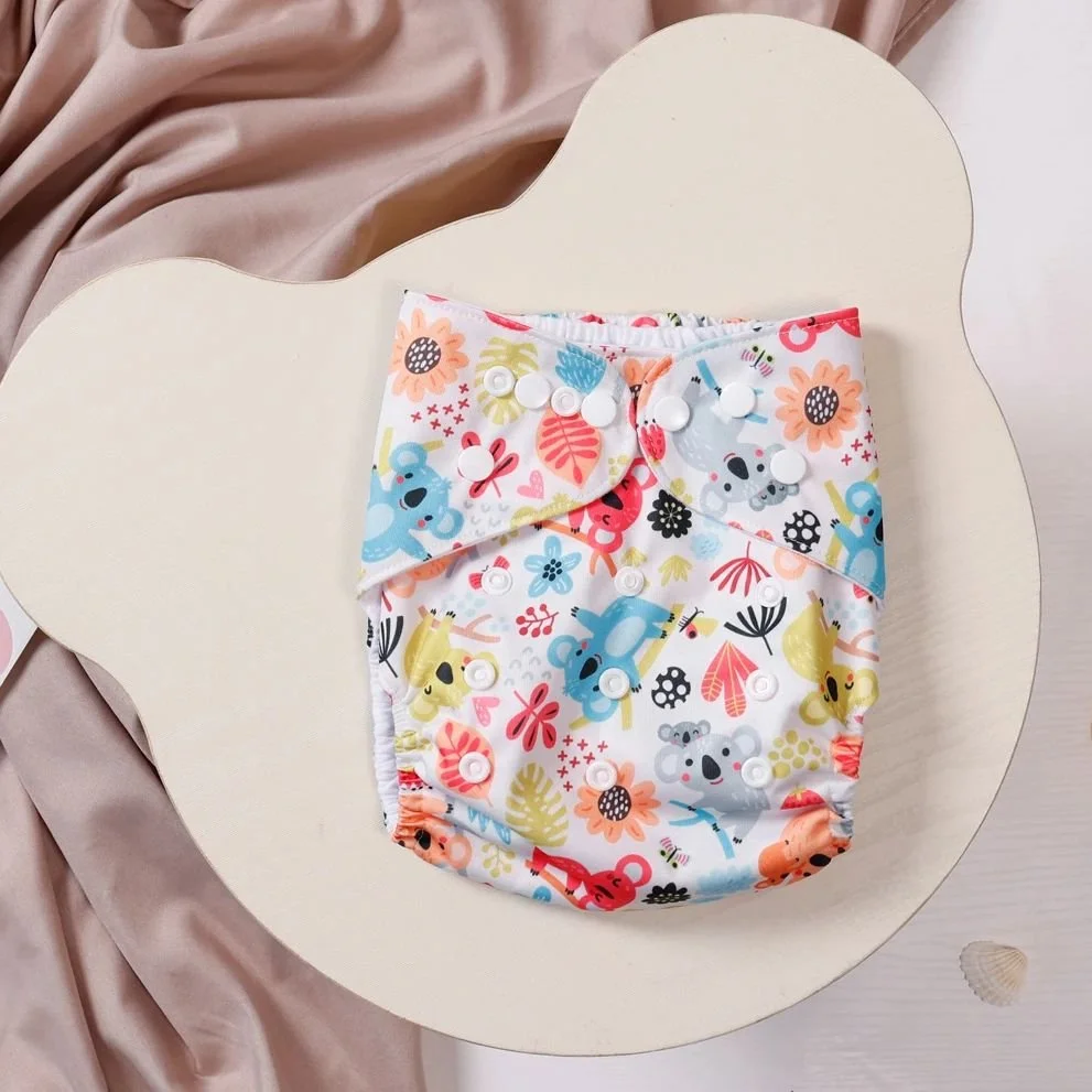 Adjustable Baby Pocket Diaper – Soft Suede Cloth, Breathable & Waterproof, Fits 3-33 lbs