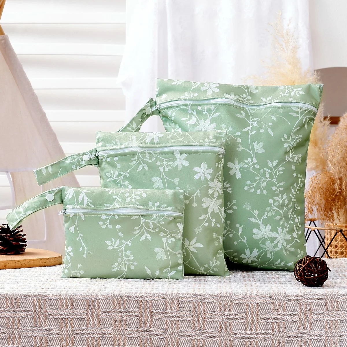 Waterproof Reusable Wet Bag Set with Zipper