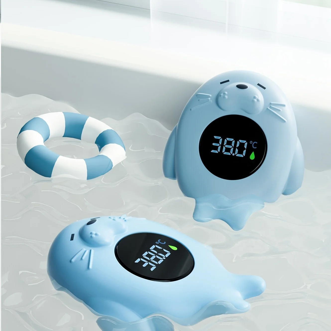 Baby Bath Water Thermometer with LED Temperature Alert & Floating Sensor