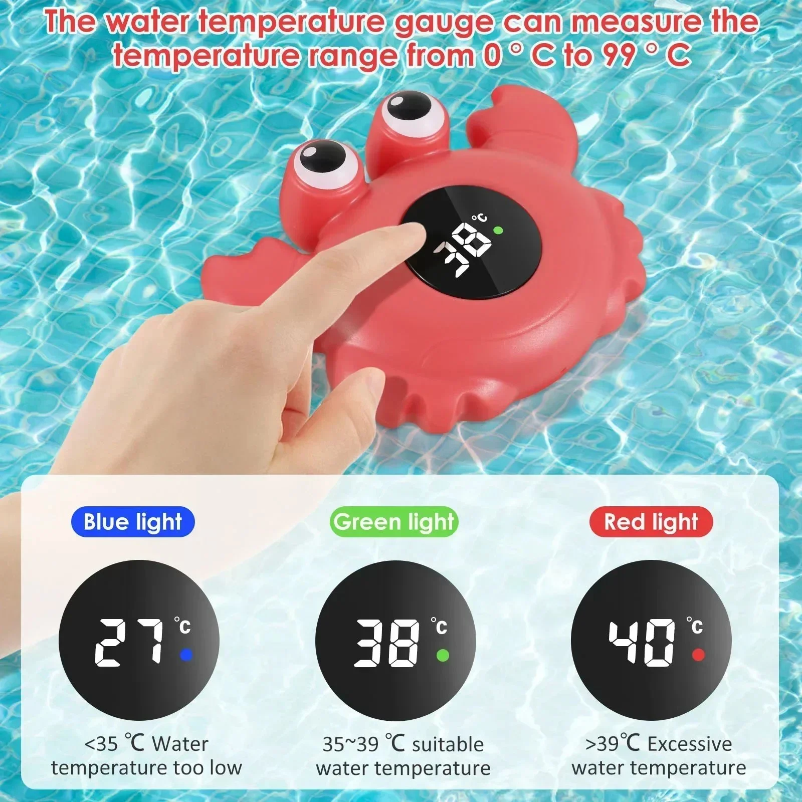 LED Baby Bath Thermometer with Floating Cartoon Design & Digital Sensor