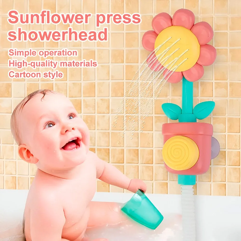 Sunflower Baby Bath Shower Toy with Sprinkler Head – Fun Water Play for Kids
