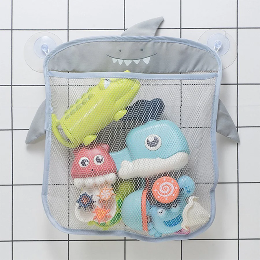 Baby Bath Toy Storage Mesh Bag - Cute Cartoon Animal Design, Waterproof & Durable