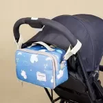 2-in-1 Portable Diaper Changing Bag with Waterproof Mat & Wet Bag