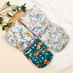 4-Pack Waterproof Adjustable Baby Nappy Covers