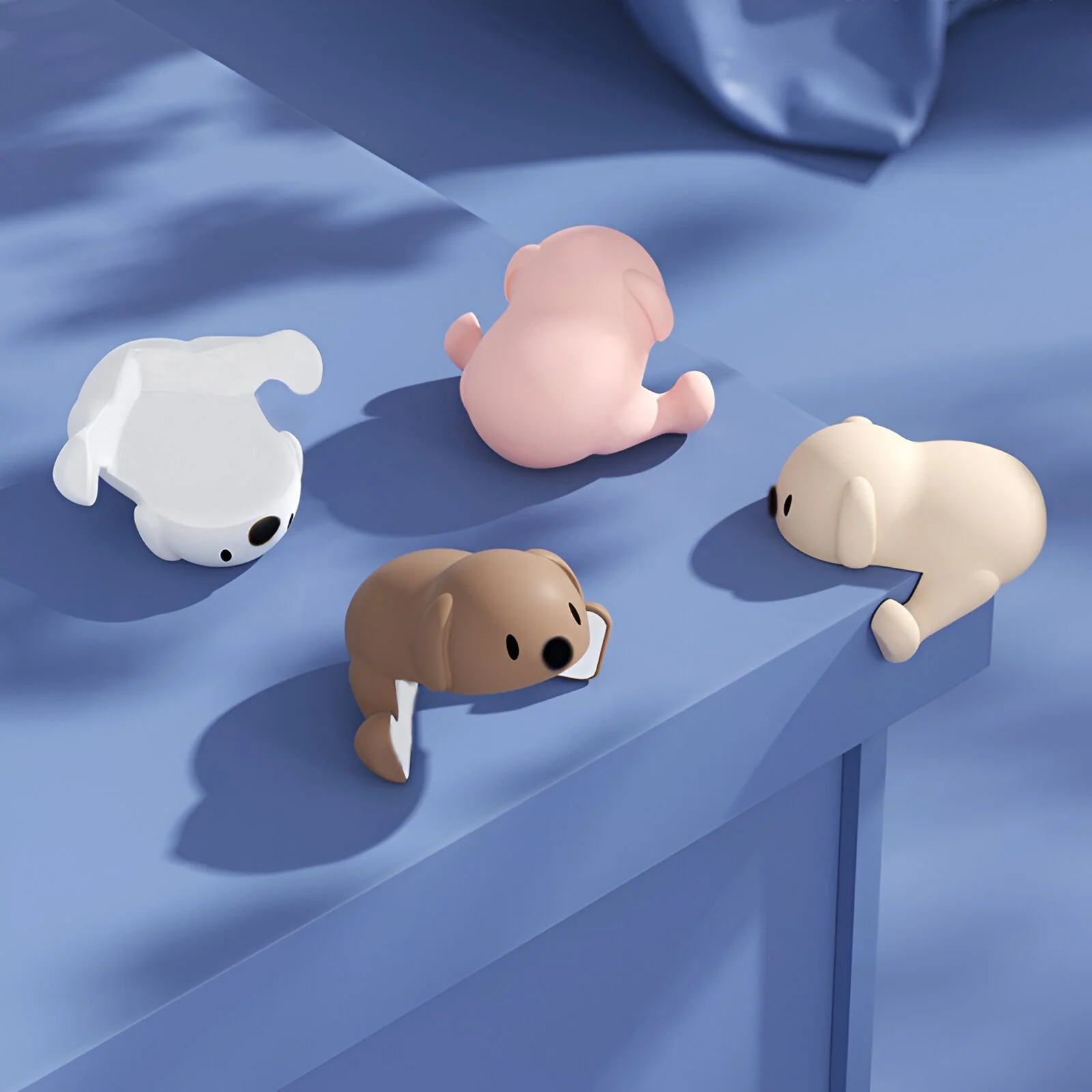 8pcs Dog-Shaped Silicone Corner Protectors for Baby Safety & Furniture Guard