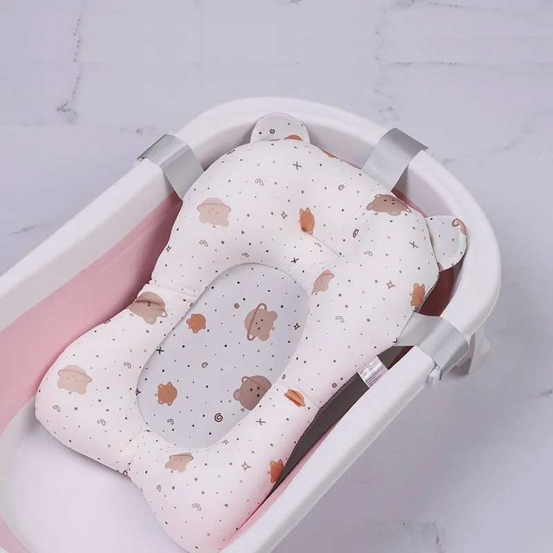 Soft Non-Slip Baby Bath Support Cushion – Foldable Newborn Tub Mat