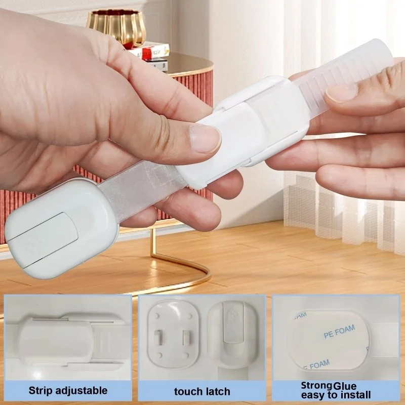 Baby Safety Cabinet Locks – Childproof Adhesive Latches for Drawers & Doors