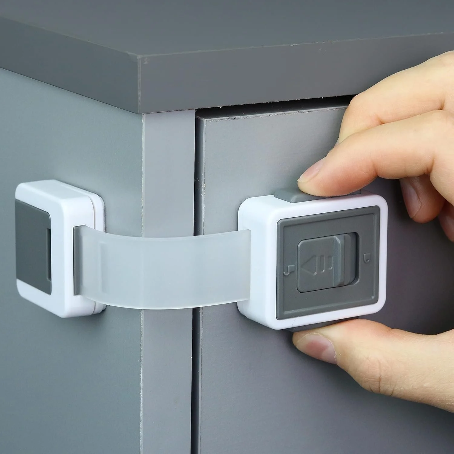 Adjustable Child Safety Locks for Cabinets, Drawers, Appliances & Toilets