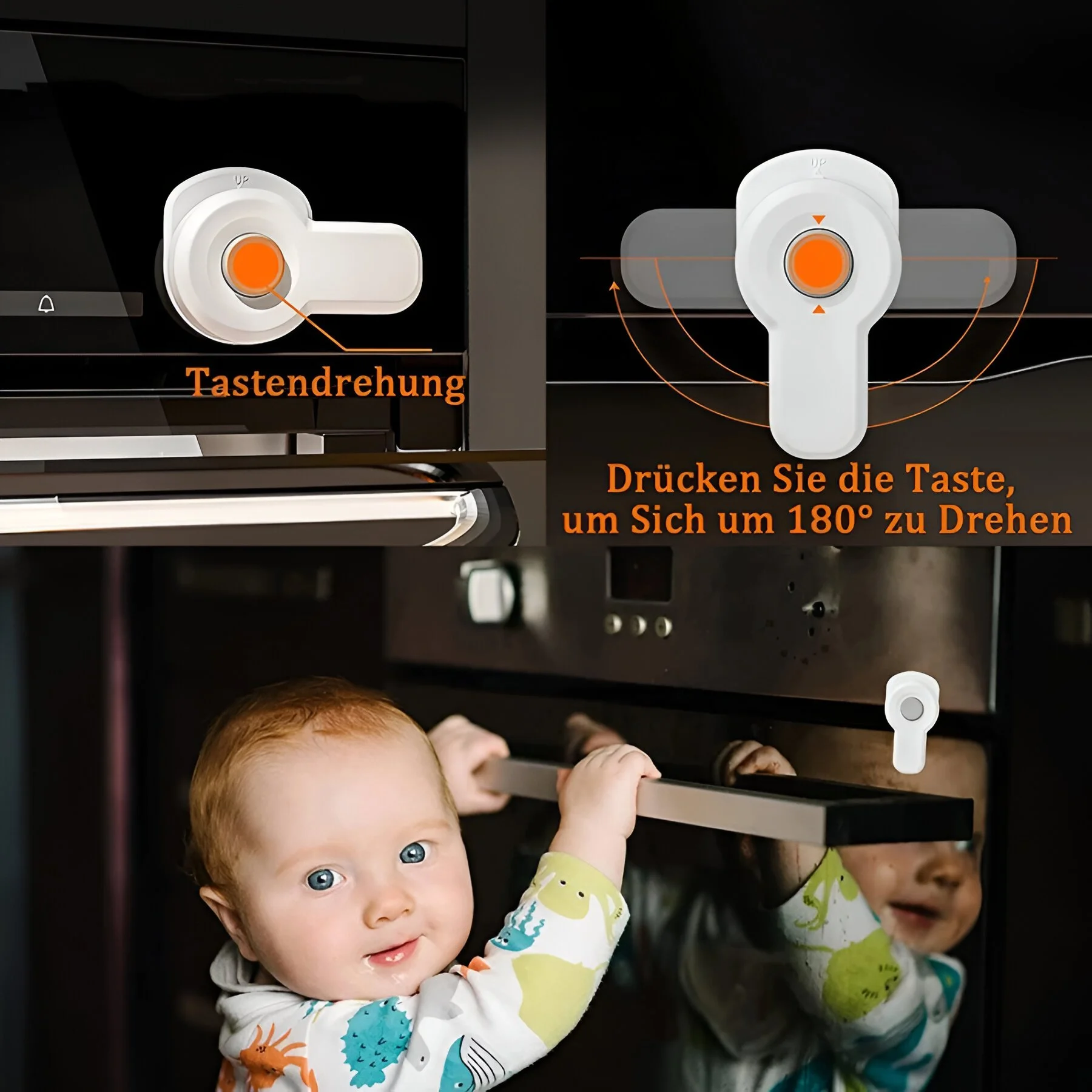 Child Safety Oven Lock – No-Drill Microwave & Oven Door Lock