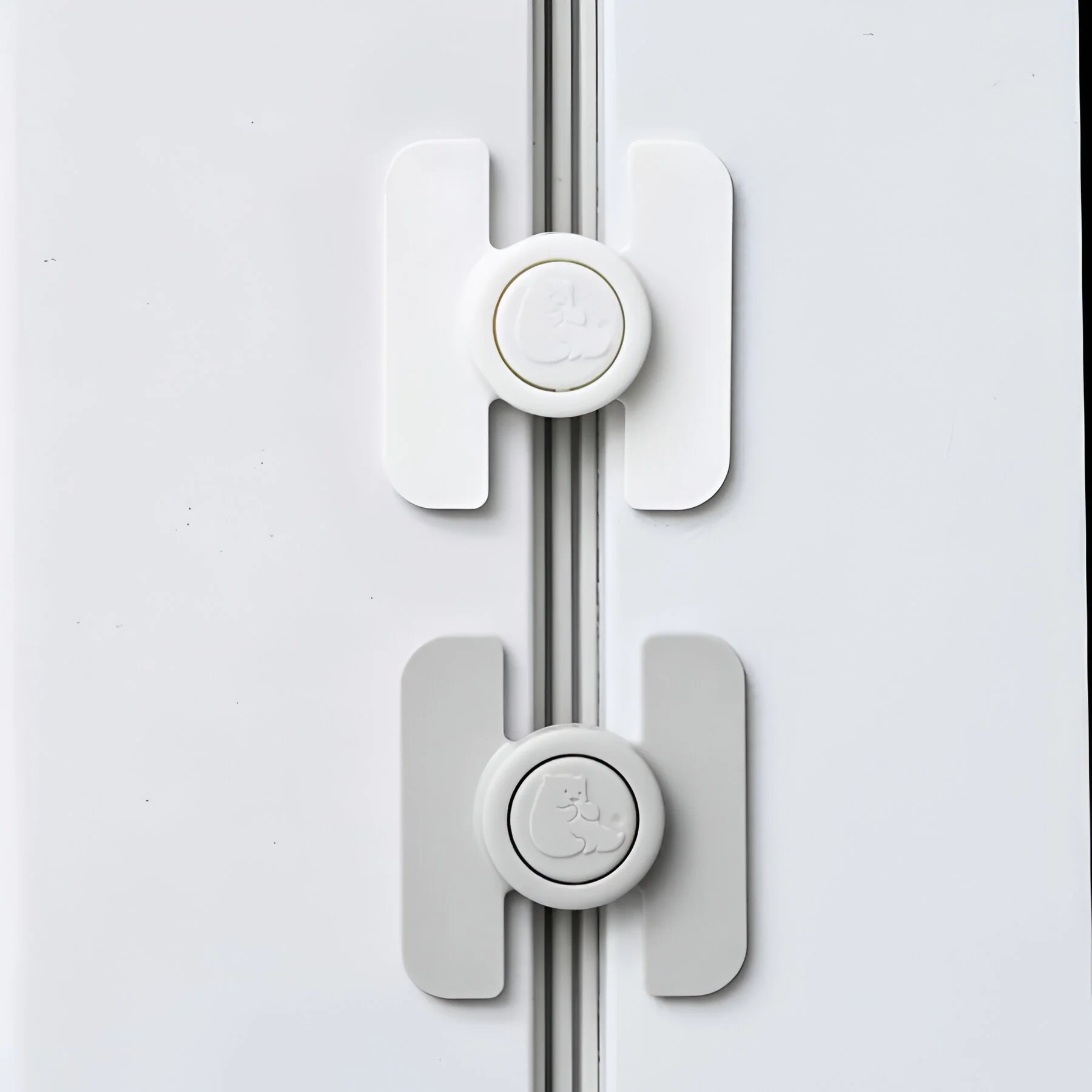 2-Pack Child Safety Cabinet & Fridge Locks with Double Buckle Protection