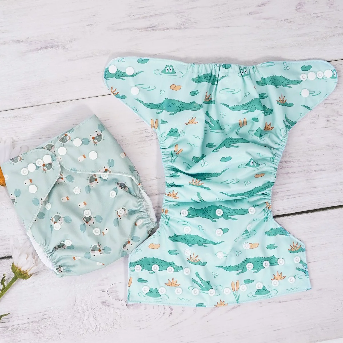 Reusable Waterproof Cloth Diapers – 3pcs Set, One Size, 6.6–33 lbs
