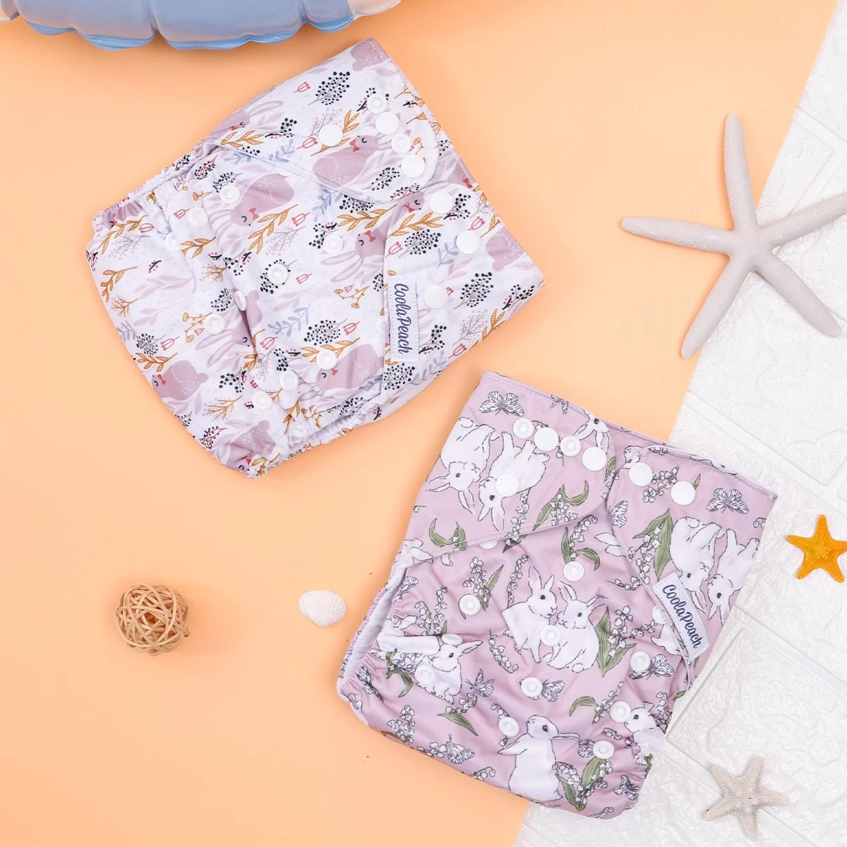 Reusable Baby Cloth Diaper Set with Microfiber Inserts – Eco-Friendly, Soft & Breathable