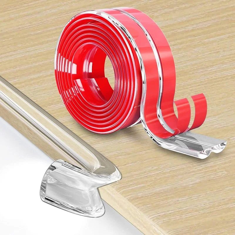 118 Inch Transparent Silicone Table Edge Guard – Self-Adhesive Safety Strip