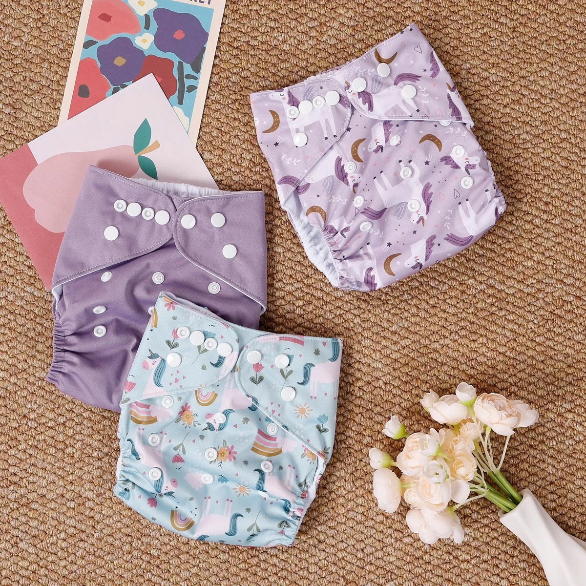 Adjustable Waterproof Diaper Pants Set – 3-Pack for Babies