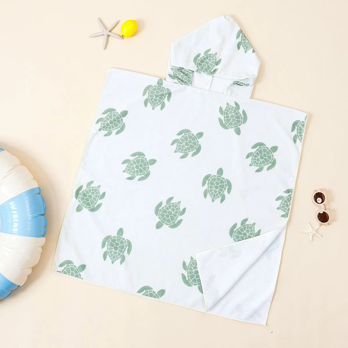 Kids Hooded Microfiber Bathrobe Towel – Soft, Quick-Dry Beach & Pool Cover Up