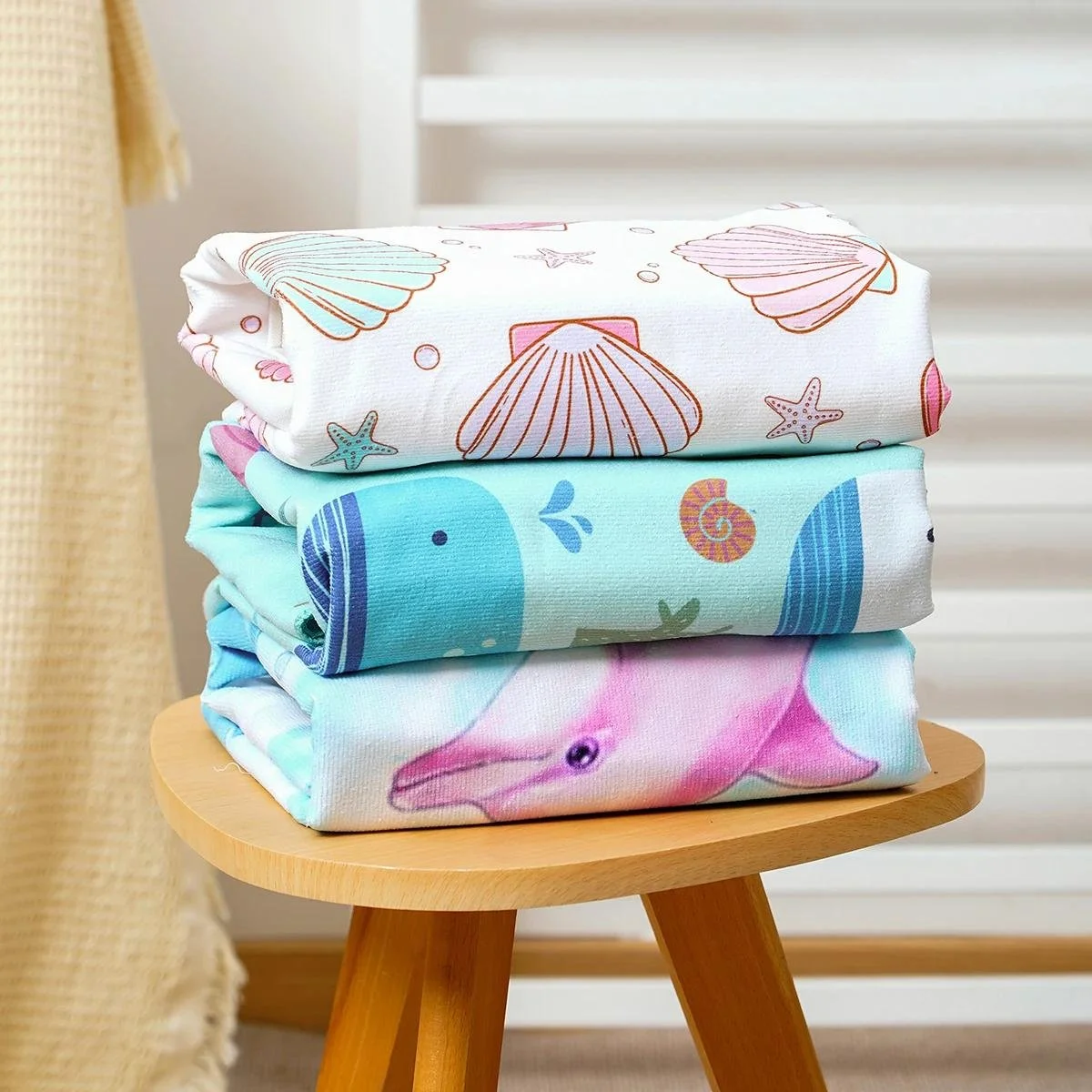 Microfiber Baby Bath Towel - Super Absorbent, Quick-Dry Beach & Travel Towel for Kids